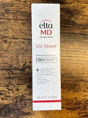 EltaMD UV Sheer Broad Spectrum SPF 50 Sunscreen NIB Lightweight Hydrating